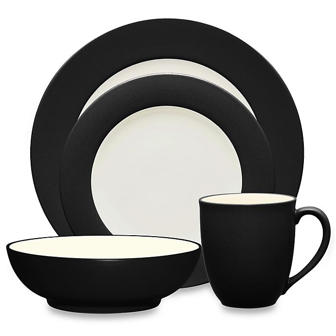 slide 1 of 1, Noritake Colorwave Rim Place Setting - Graphite, 4 ct