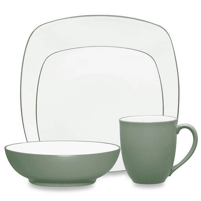 slide 1 of 1, Noritake Colorwave Square Place Setting - Green, 4 ct