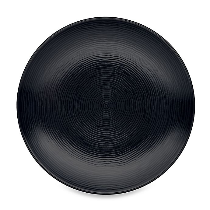 slide 1 of 2, Noritake Black on Black Swirl Round Salad Plate, 1 ct