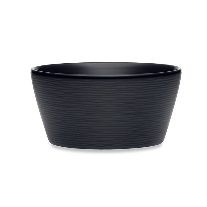 slide 1 of 2, Noritake Black on Black Swirl Round Cereal Bowl, 1 ct