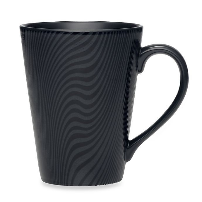 slide 1 of 1, Noritake Black on Black Dune Mug, 1 ct