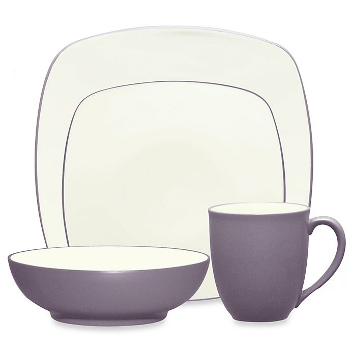 slide 1 of 1, Noritake Colorwave Square Place Setting - Plum, 4 ct