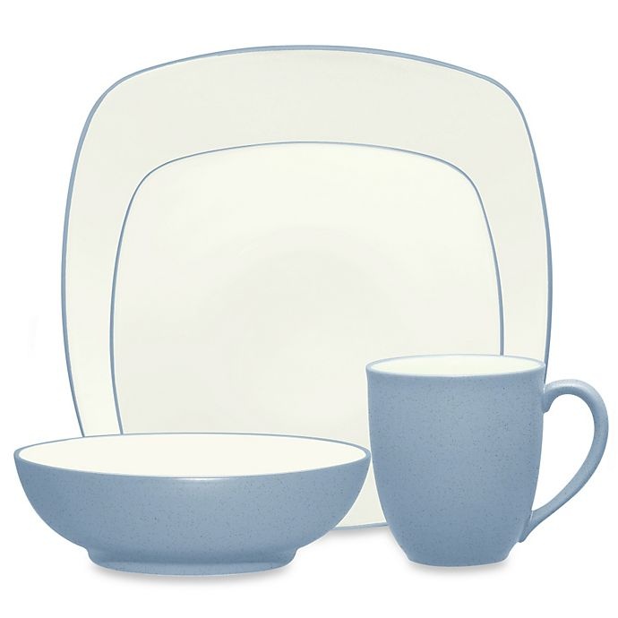 slide 1 of 1, Noritake Colorwave Square Place Setting - Ice, 4 ct