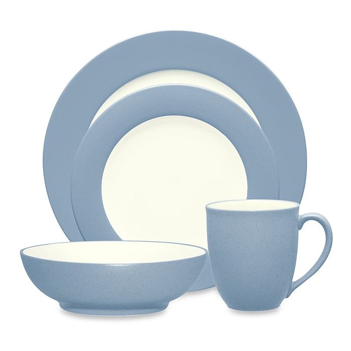 slide 1 of 2, Noritake Colorwave Rim Place Setting - Ice, 4 ct