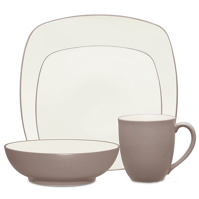 slide 1 of 3, Noritake Colorwave Square Place Setting - Clay, 4 ct