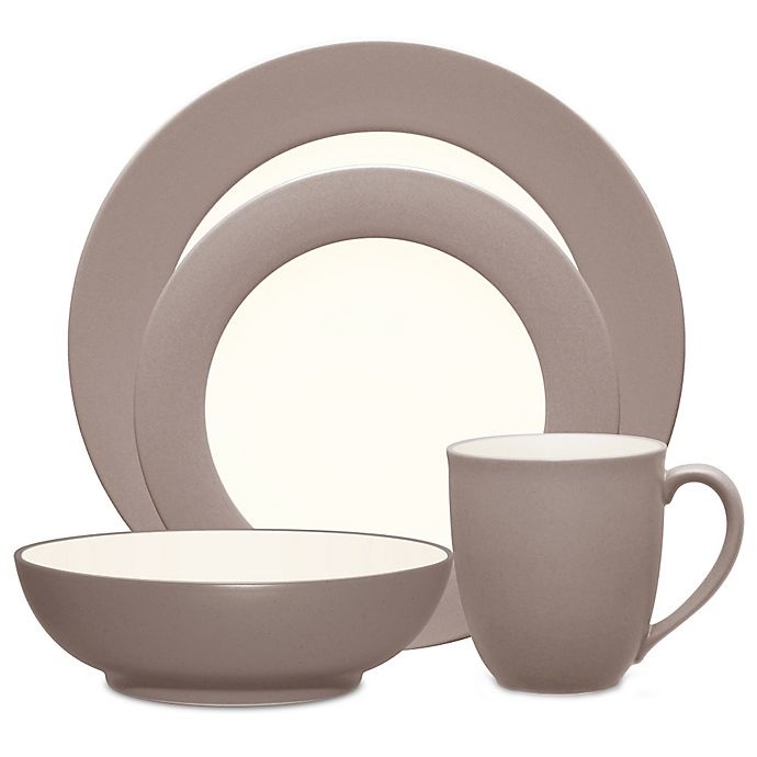 slide 1 of 2, Noritake Colorwave Rim Place Setting - Clay, 4 ct