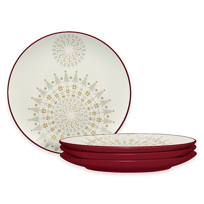 slide 1 of 1, Noritake Colorwave Holiday Accent Plates - Raspberry, 4 ct