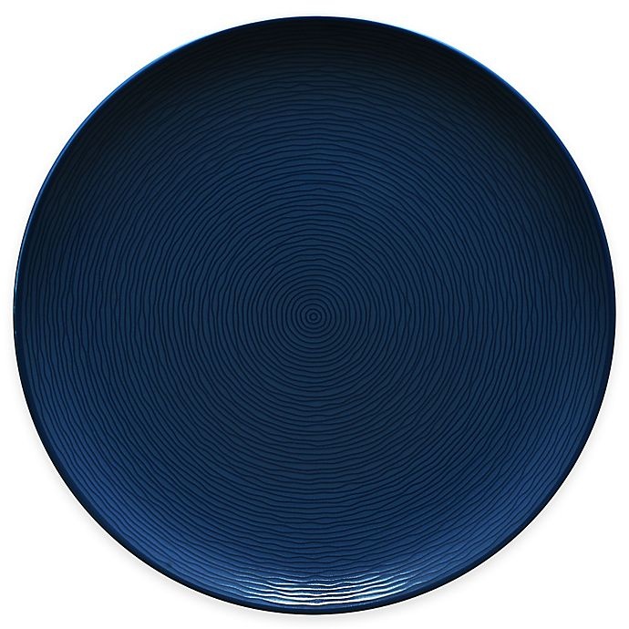 slide 1 of 1, Noritake Navy on Navy Swirl Round Dinner Plate, 1 ct