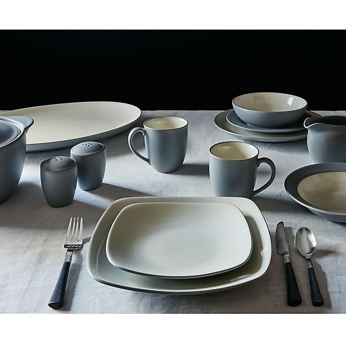 slide 2 of 2, Noritake Colorwave Square Place Setting - Slate, 4 ct