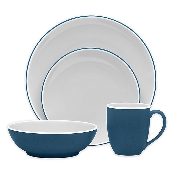 slide 1 of 1, Noritake ColorTrio Coupe Place Setting - Blue, 4 ct