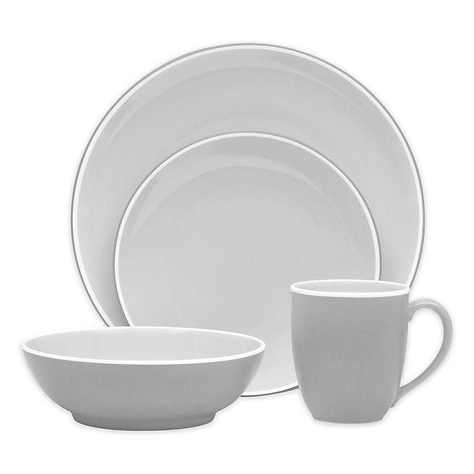 slide 1 of 1, Noritake ColorTrio Coupe Place Setting - Slate, 4 ct