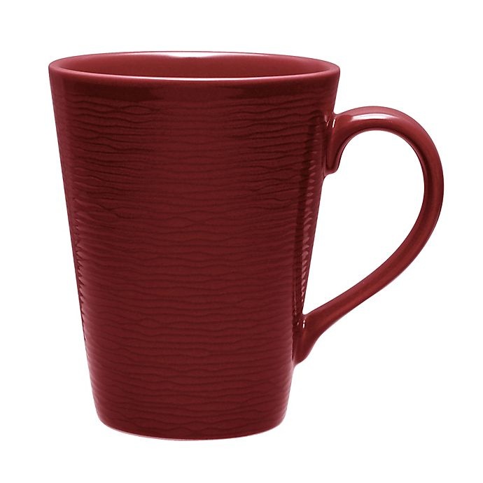 slide 1 of 1, Noritake Red on Red Swirl Mug, 1 ct