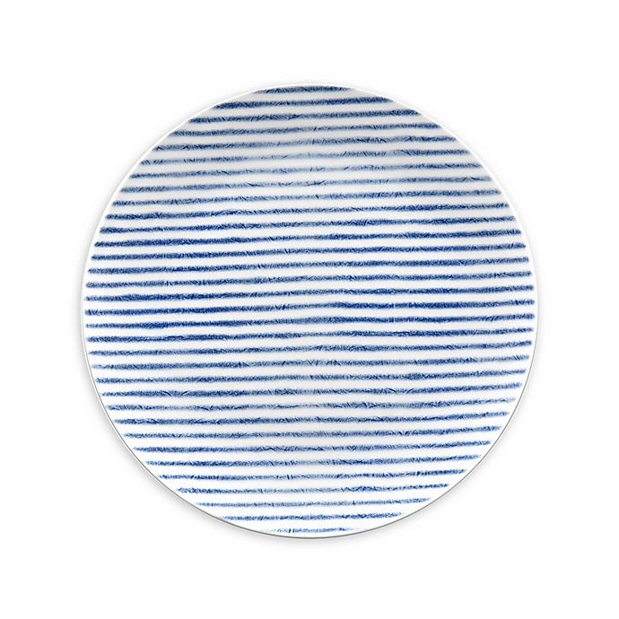 slide 1 of 2, Noritake Blue Hammock Stripe Coupe Salad Plate, 1 ct