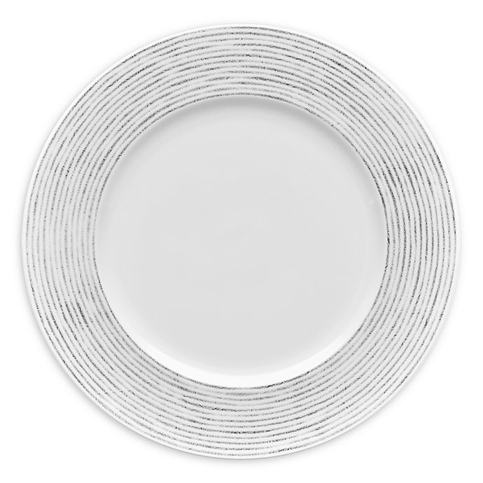 slide 1 of 1, Noritake Grey Hammock Stripe Rim Dinner Plate, 1 ct