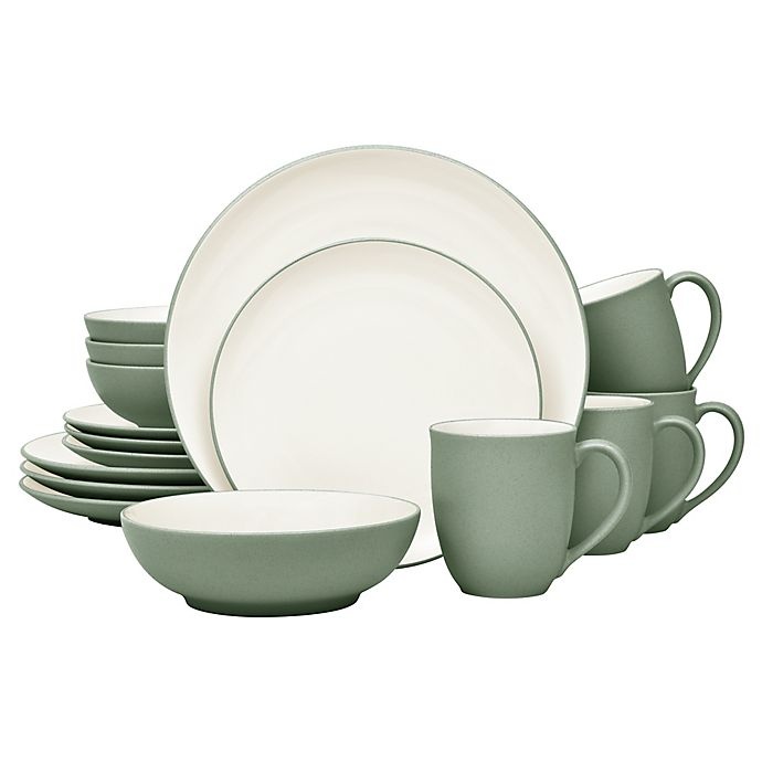 slide 1 of 1, Noritake Colorwave Coupe Dinnerware Set - Green, 16 ct