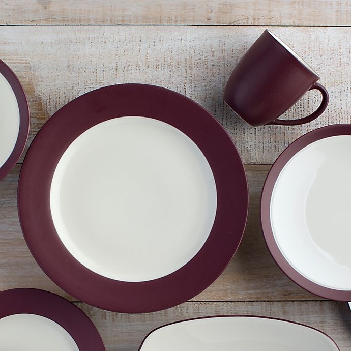 slide 3 of 3, Noritake Colorwave Rim Dinner Plate - Burgundy, 1 ct