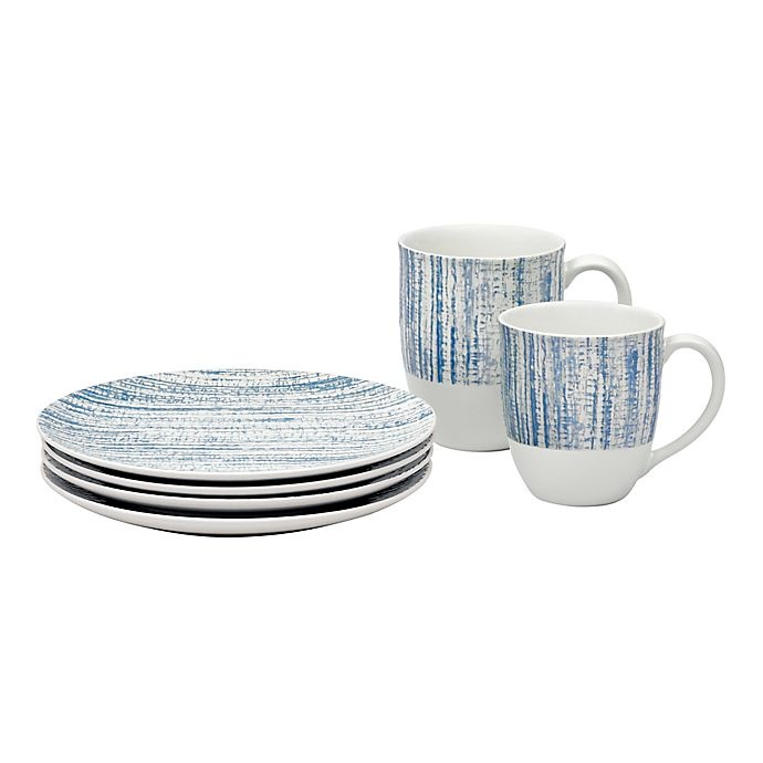 slide 4 of 5, Noritake Colorwave Weave Accent Plates - Blue, 4 ct