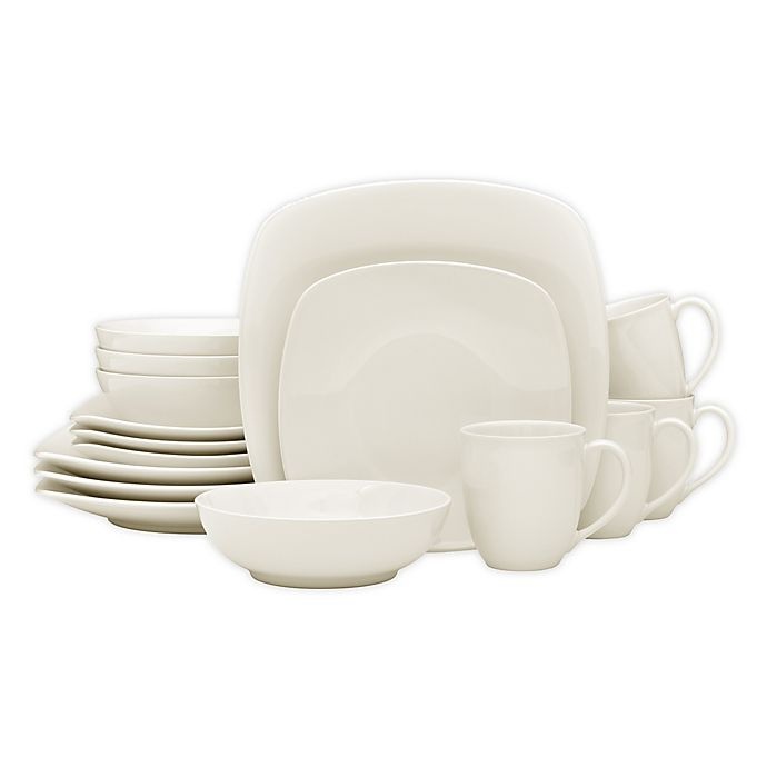 slide 1 of 1, Noritake Colorwave Square Dinnerware Set - Cream, 16 ct