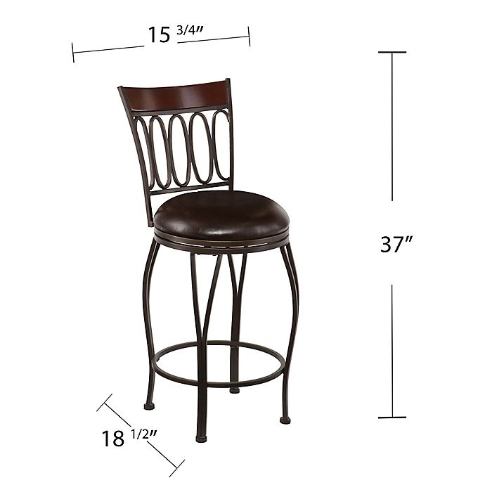 slide 4 of 4, Southern Enterprises Brookshire Swivel Counter Stool, 1 ct