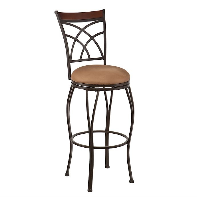 slide 2 of 3, Southern Enterprises Ashborne Swivel Bar Stool - Champagne, 1 ct