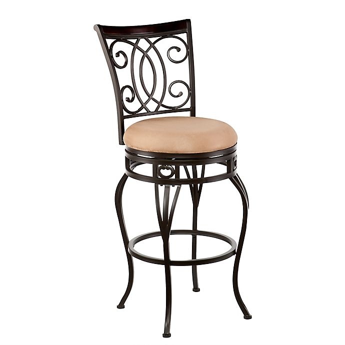 slide 2 of 4, Southern Enterprises Maguire Swivel Bar Stool - Champagne, 1 ct