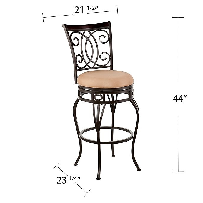 slide 4 of 4, Southern Enterprises Maguire Swivel Bar Stool - Champagne, 1 ct