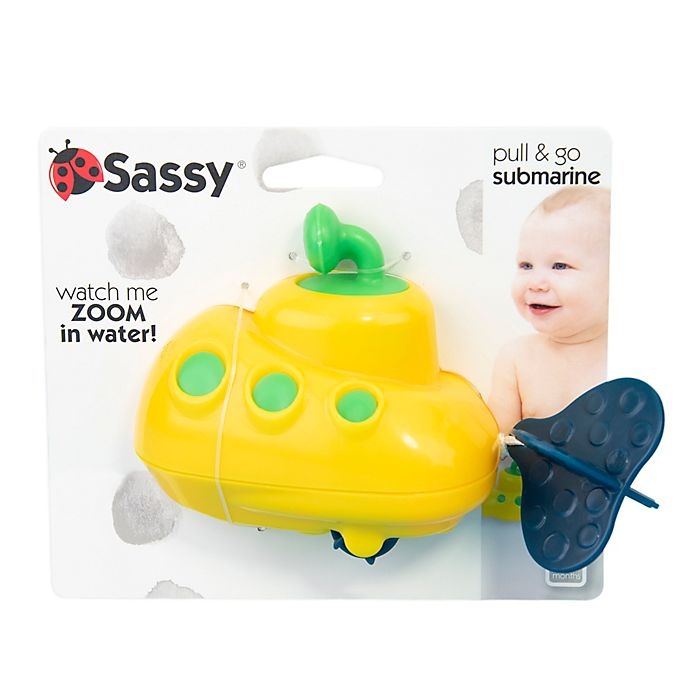 slide 3 of 3, Sassy Pull-and-Go Submarine Plastic Bath Toy, 1 ct