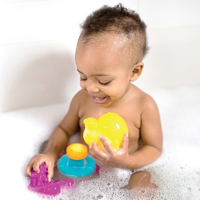 slide 2 of 3, Sassy Boat and Buoy Bath Toy Set, 4 ct