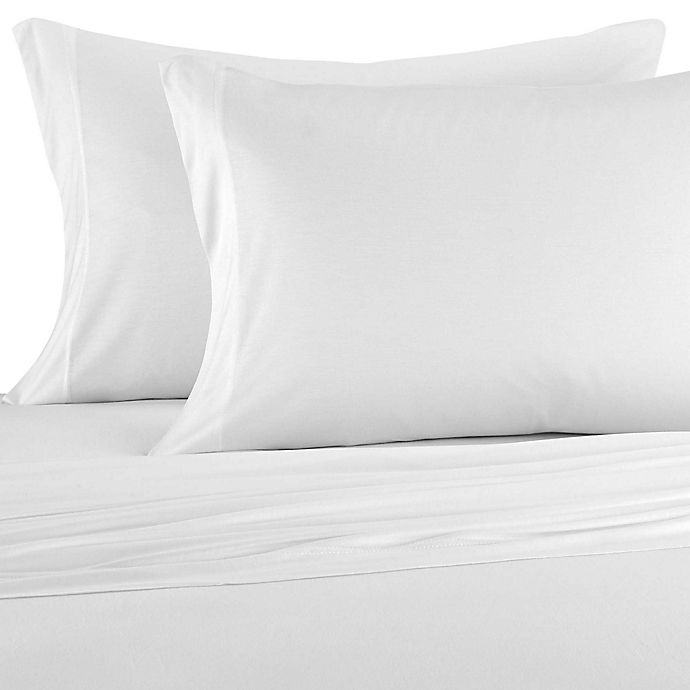 slide 1 of 4, Pure Beech Jersey Knit Modal King Sheet Set - White, 1 ct