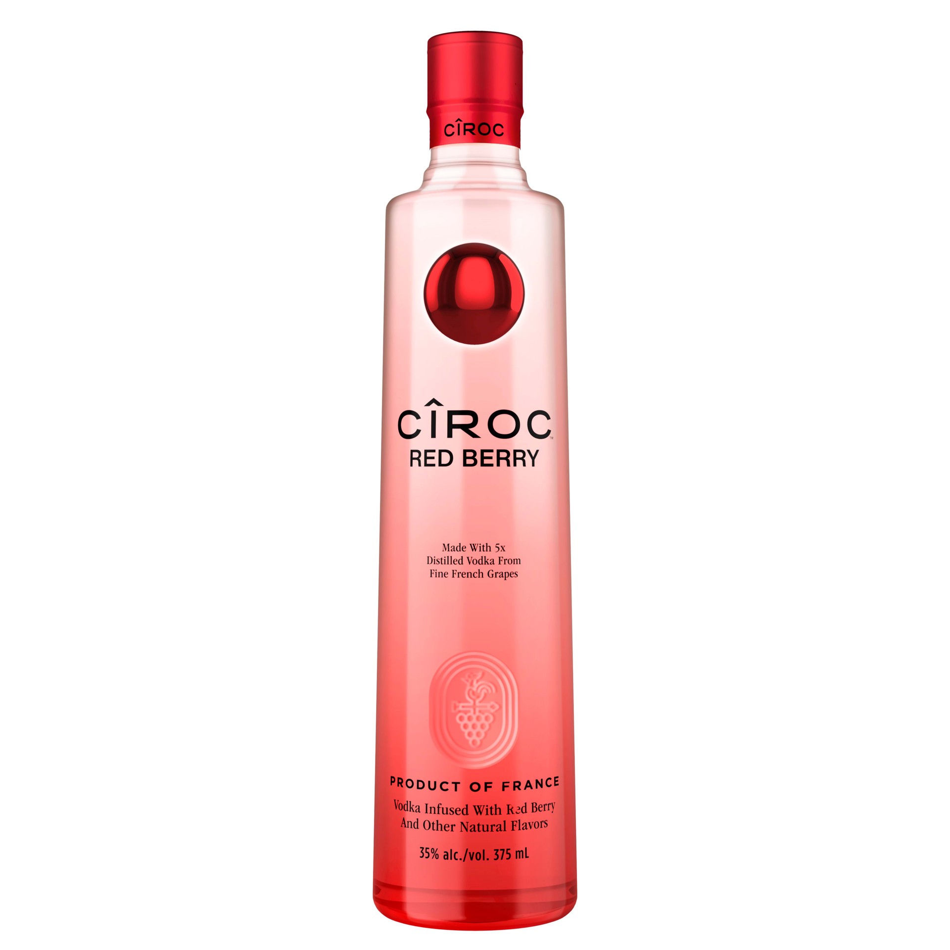 slide 1 of 4, CIROC Red Berry (Made with Vodka Infused with Natural Flavors), 375 mL, 375 ml