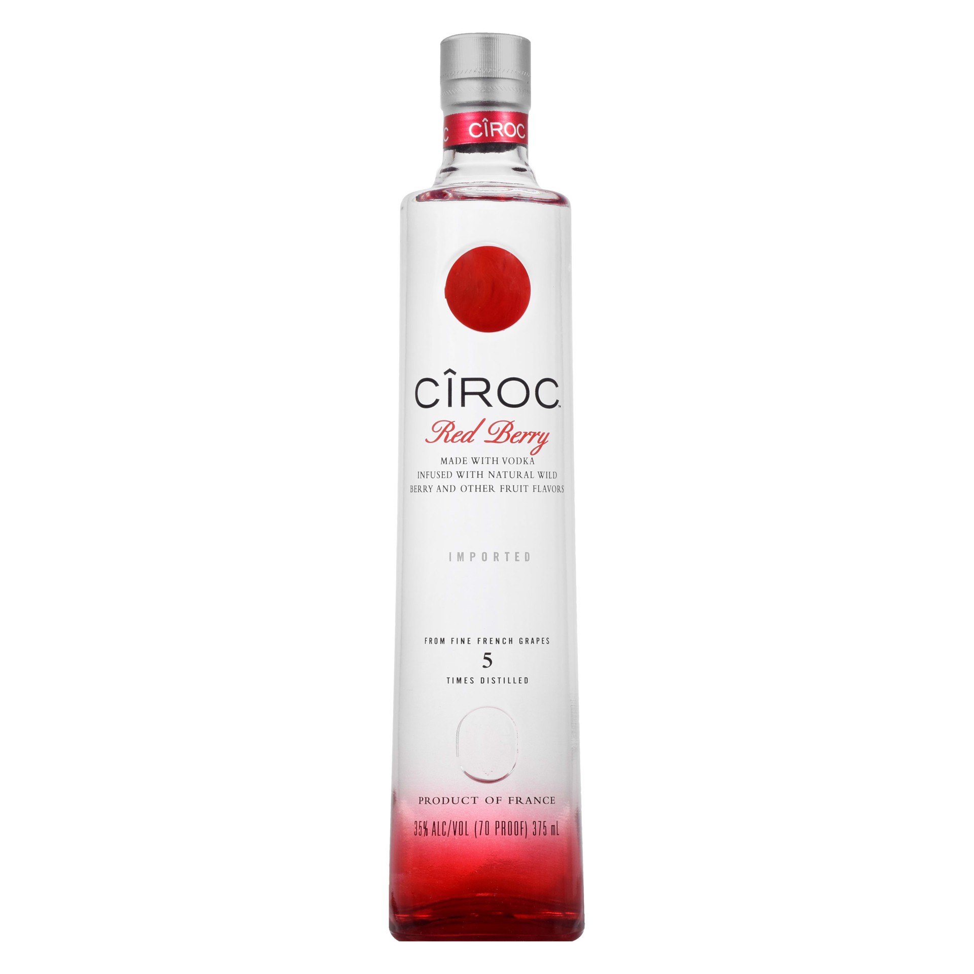 slide 1 of 4, CIROC Red Berry (Made with Vodka Infused with Natural Flavors), 375 mL, 375 ml