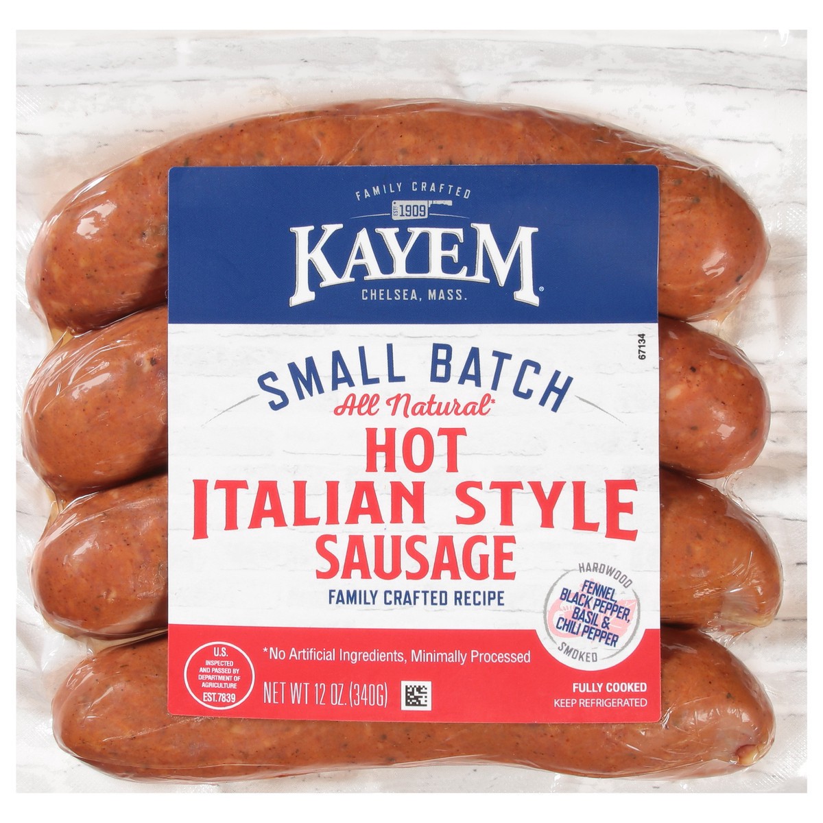 slide 9 of 14, Kayem Hot Italian Style Sausage 12 oz, 12 oz