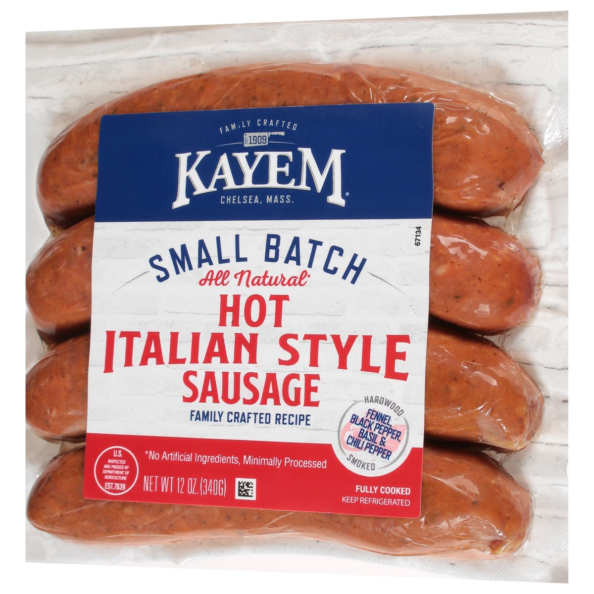 slide 3 of 14, Kayem Hot Italian Style Sausage 12 oz, 12 oz