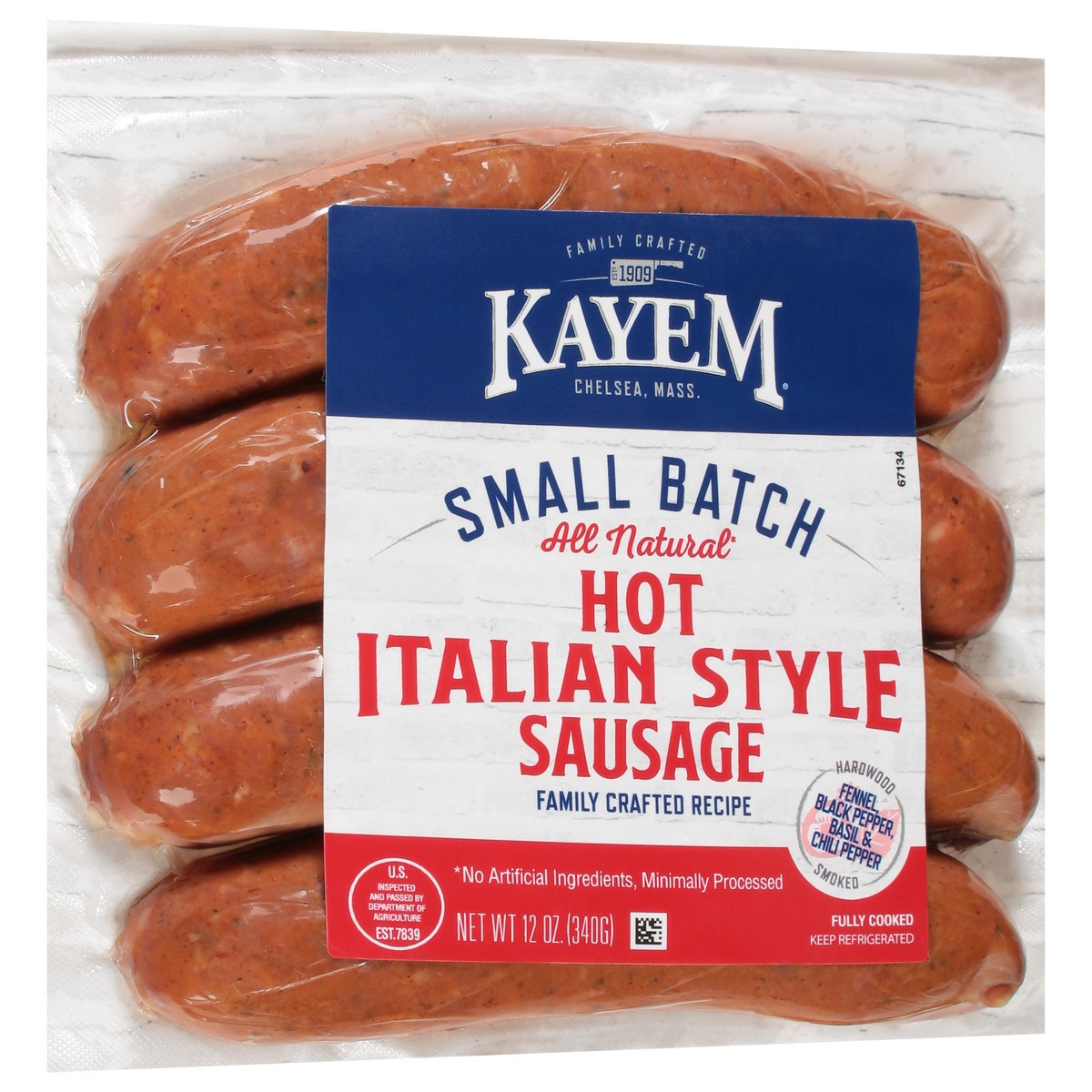 slide 12 of 14, Kayem Hot Italian Style Sausage 12 oz, 12 oz