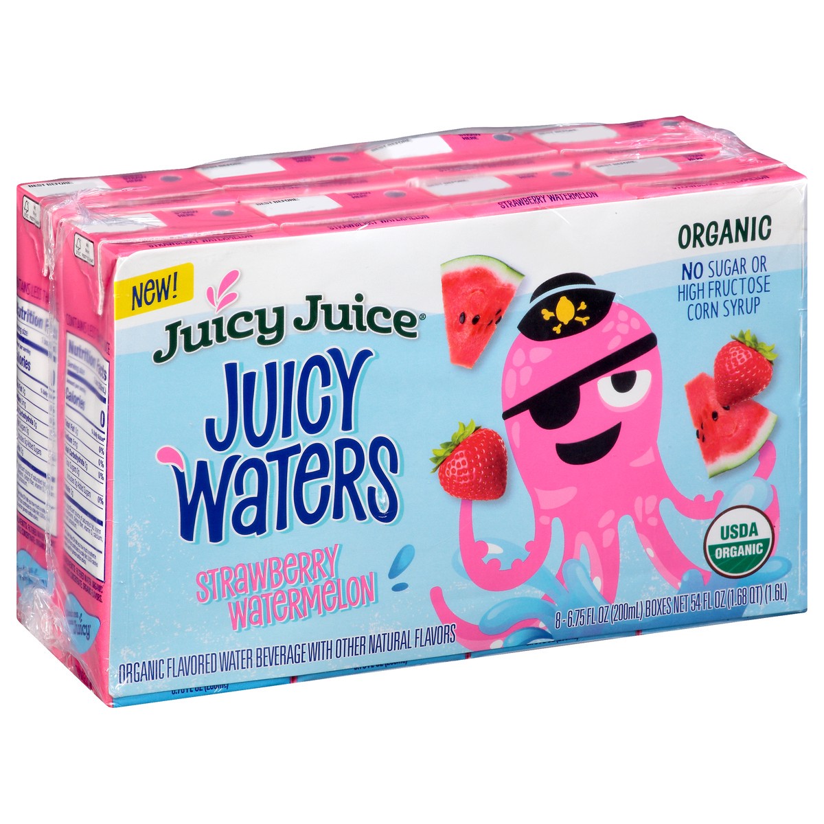 slide 4 of 10, Juicy Juice Straw Wtrmelon Juicy Water 0-24% - 54 fl oz, 8 ct