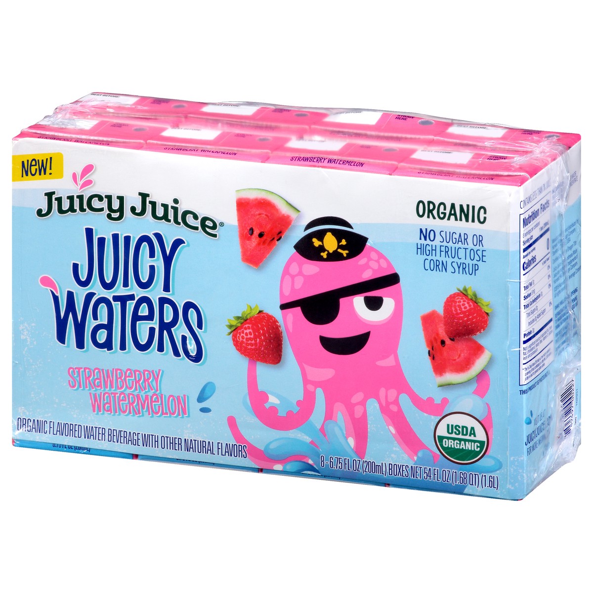 slide 9 of 10, Juicy Juice Straw Wtrmelon Juicy Water 0-24% - 54 fl oz, 8 ct