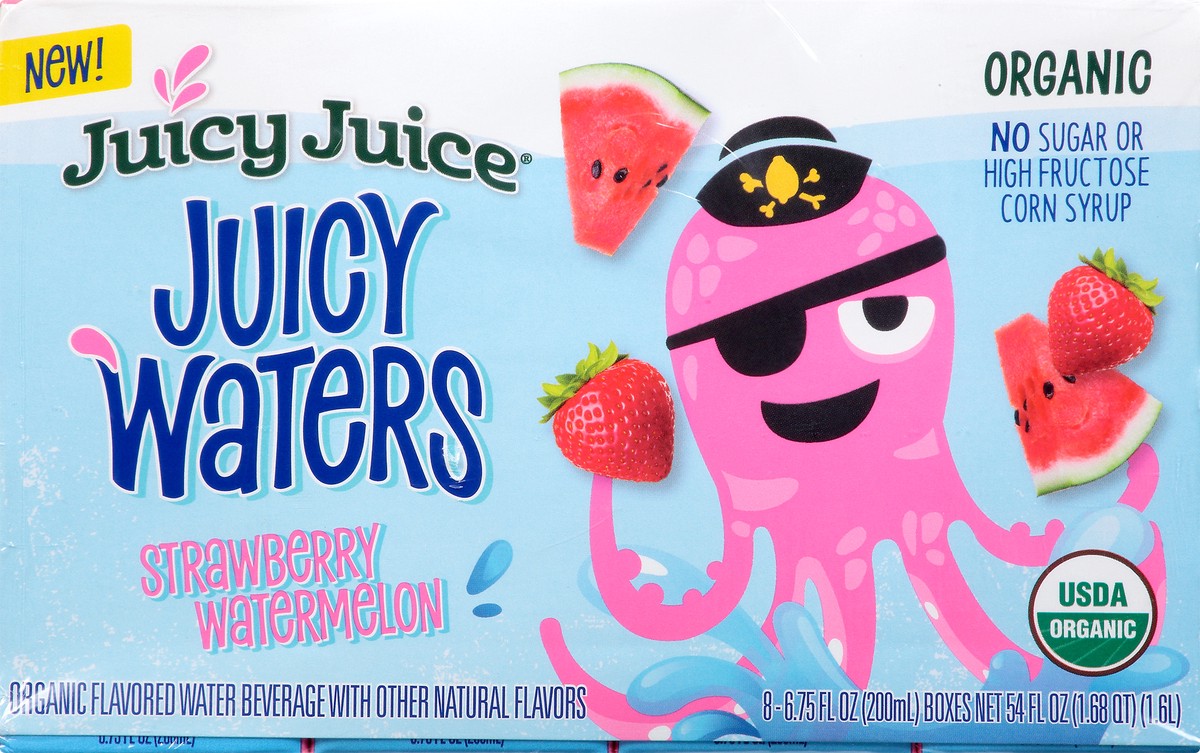 slide 1 of 10, Juicy Juice Straw Wtrmelon Juicy Water 0-24% - 54 fl oz, 8 ct