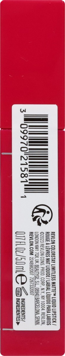 slide 10 of 12, Colorstay Limitless Matte Icon Era 007 Liquid Lipstick 0.17 fl oz, 0.17 fl oz