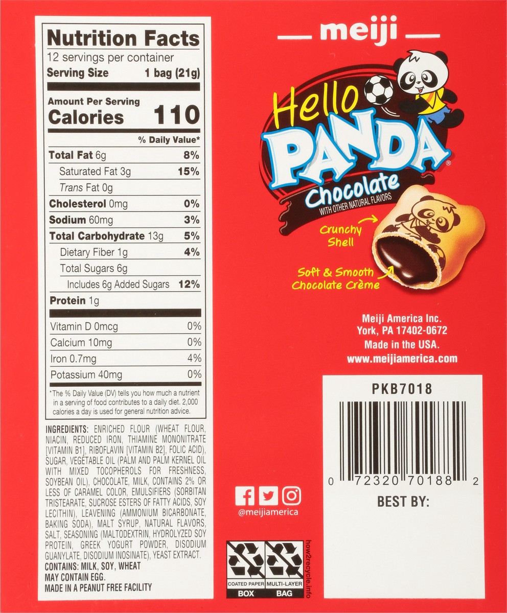 slide 3 of 11, Meiji Cookie, Chocolate, Hello Panda, Bite Size, 12 Bags, 12 ct