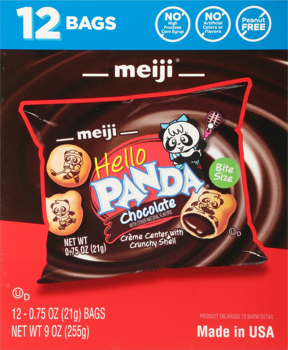 slide 9 of 11, Meiji Cookie, Chocolate, Hello Panda, Bite Size, 12 Bags, 12 ct
