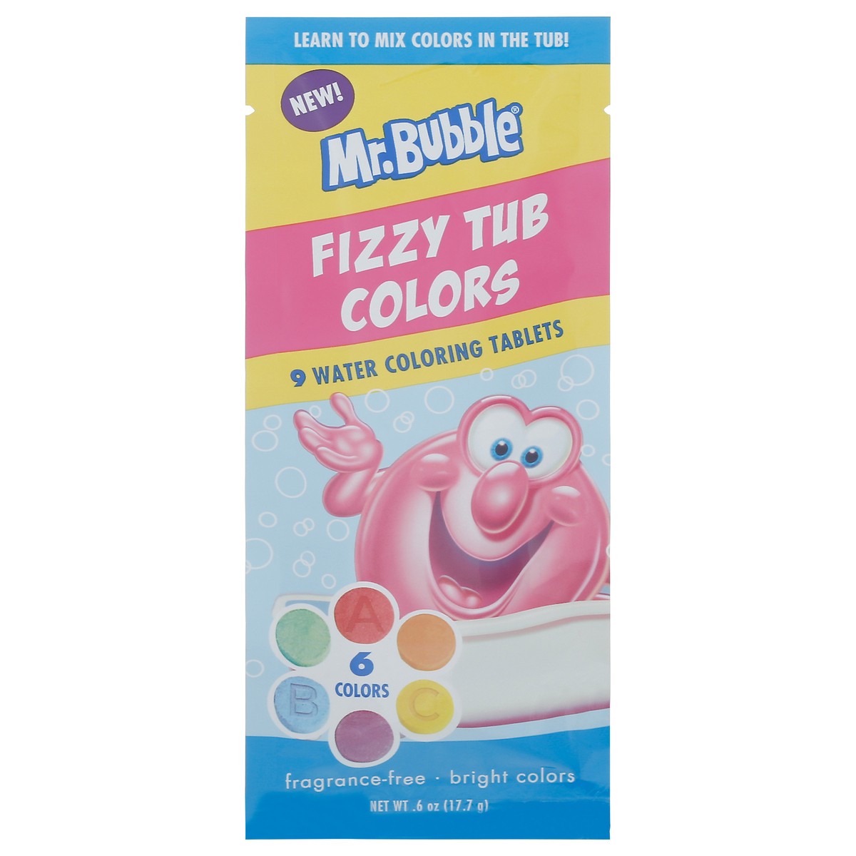 slide 1 of 9, Mr. Bubble Fizzy Tub Colors Water Coloring Tablets 9 ea, 9 ct