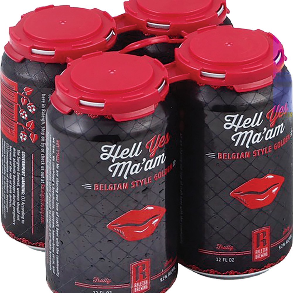slide 1 of 1, Raleigh Brewing Beer, Belgian Style Golden, Hell Yes Ma'am, 4 ct; 12 oz