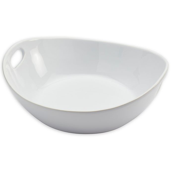 slide 1 of 3, Tabletops Gallery Large Oval Bowl - White, 1 ct