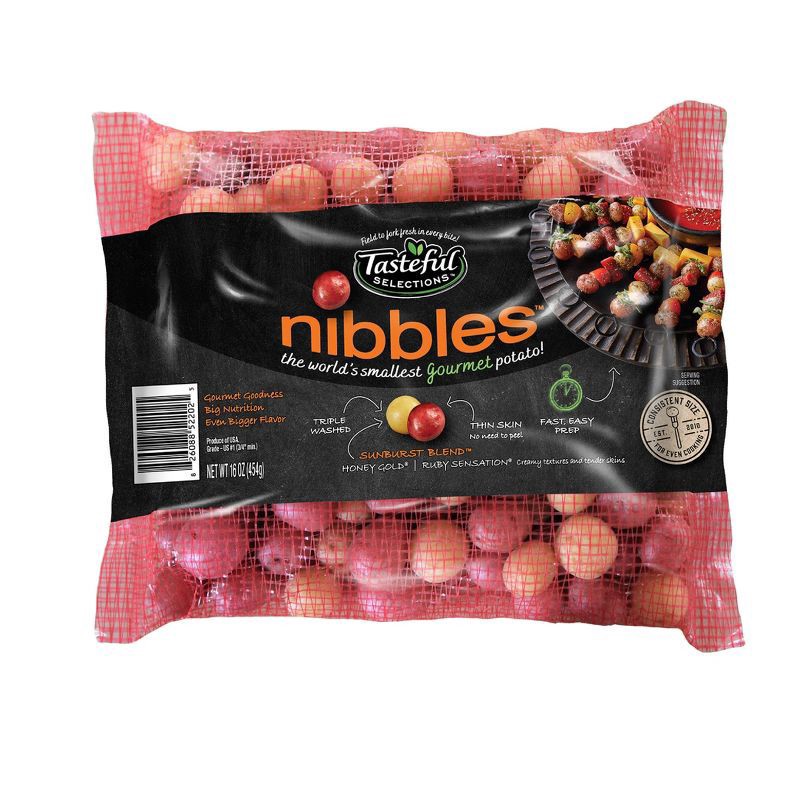 slide 1 of 4, Tasteful Selections Sunburst Blend Nibbles Baby Potatoes, 16 Ounce, 16 oz