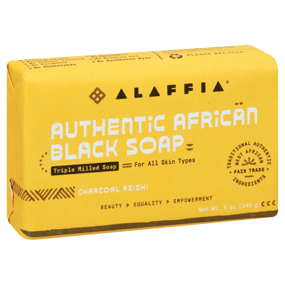 slide 2 of 9, Alaffia Authentic African Black Charcoal Reishi Soap 5 oz, 5 oz