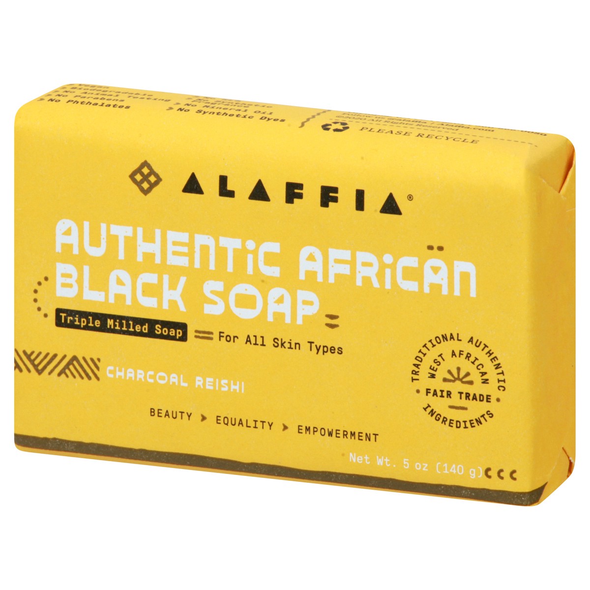 slide 3 of 9, Alaffia Authentic African Black Charcoal Reishi Soap 5 oz, 5 oz