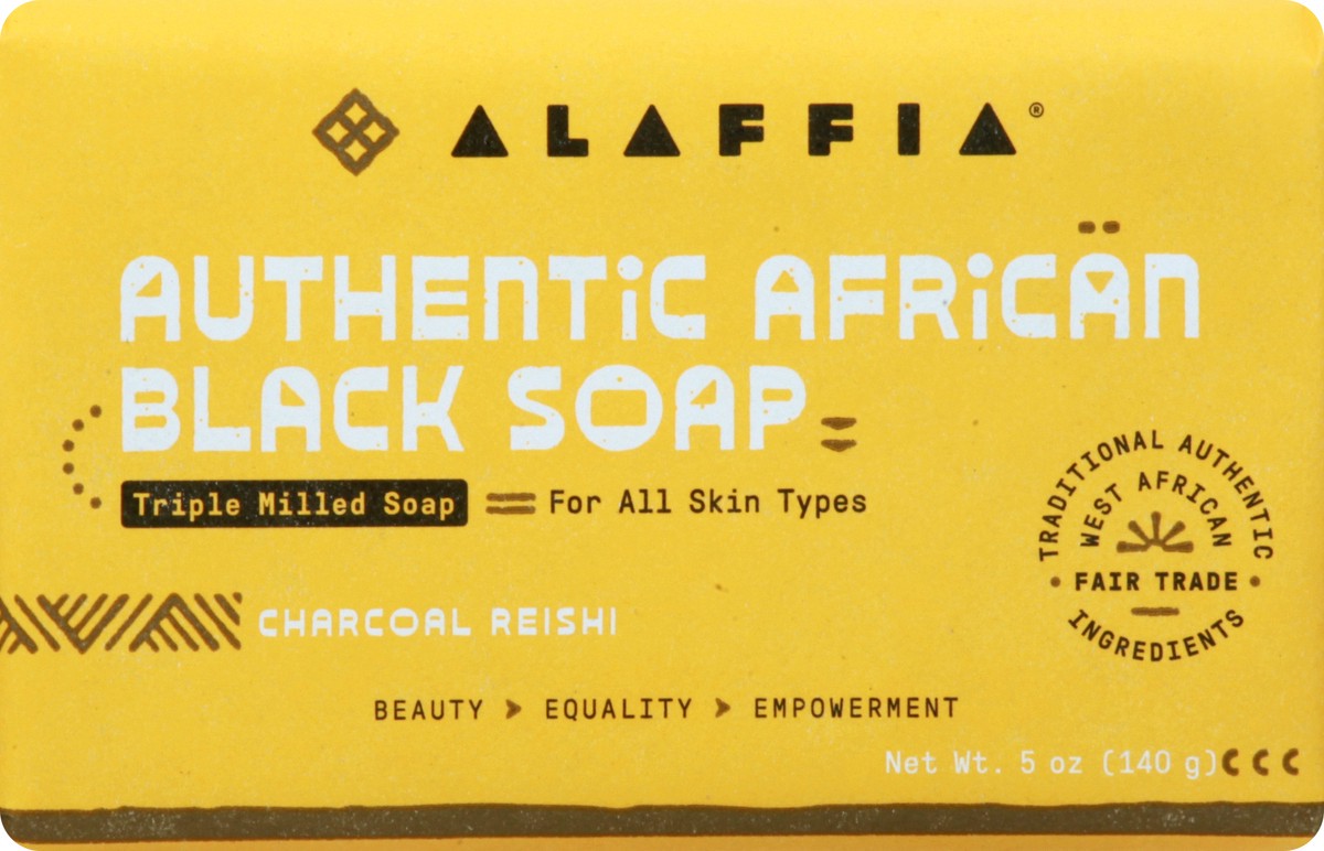 slide 6 of 9, Alaffia Authentic African Black Charcoal Reishi Soap 5 oz, 5 oz
