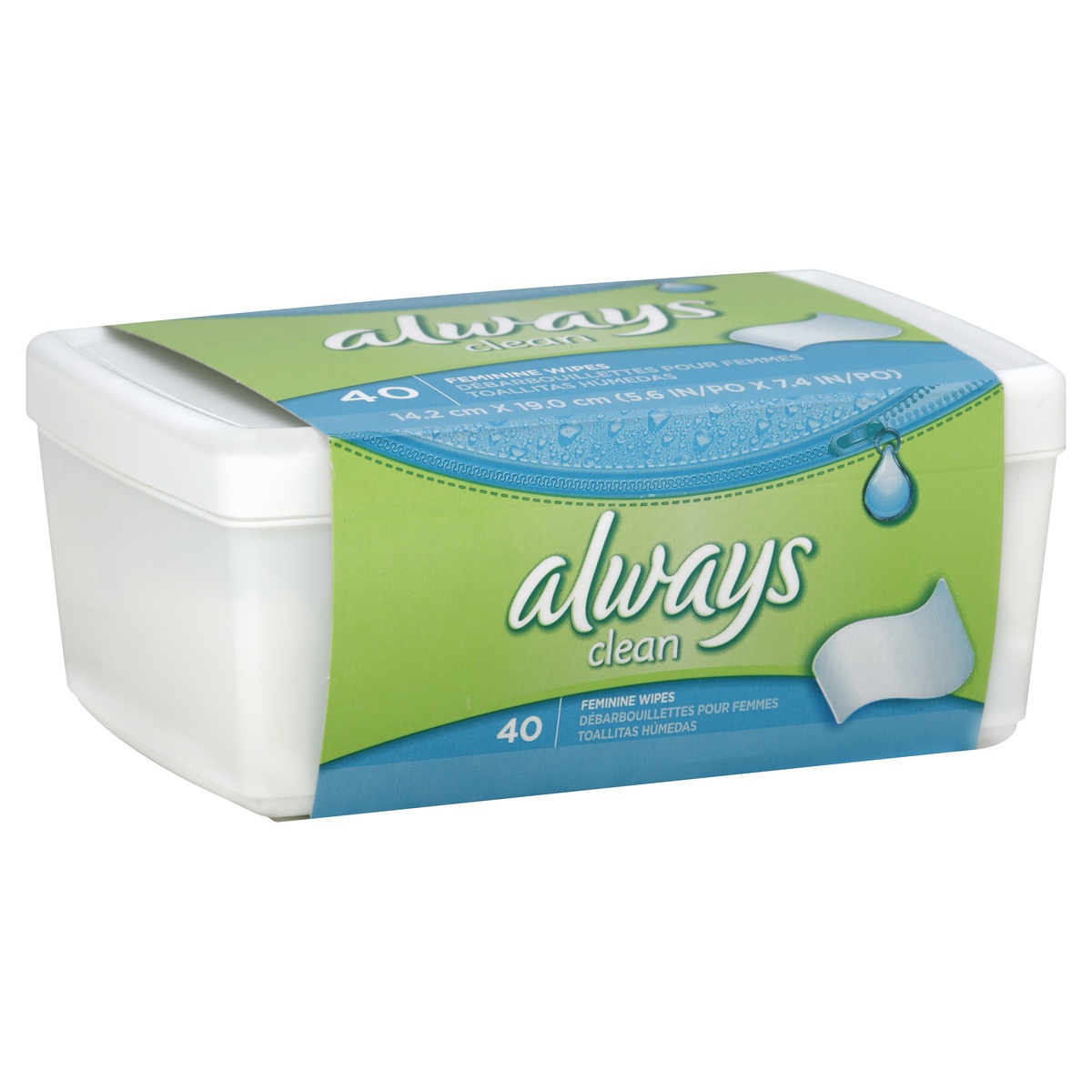 slide 1 of 1, Always Feminine Wipes, 40 ct