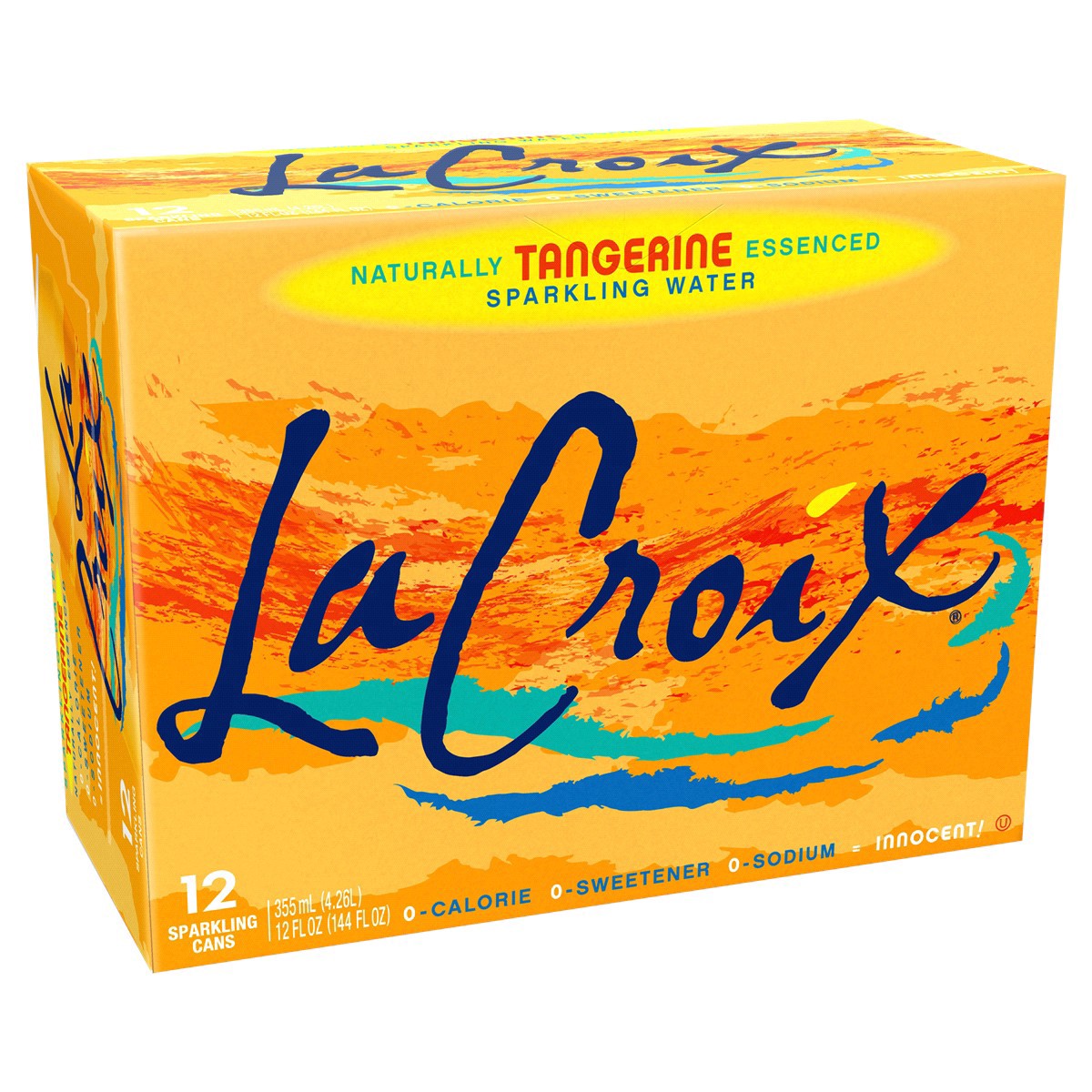 slide 1 of 6, La Croix Tangerine - 12 ct; 12 fl oz, 12 ct; 12 fl oz