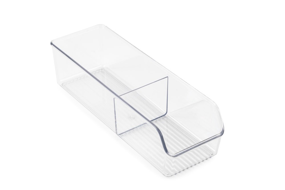 slide 2 of 2, Everyday Living 2 Compartment Storage Bin - Clear, 1 ct